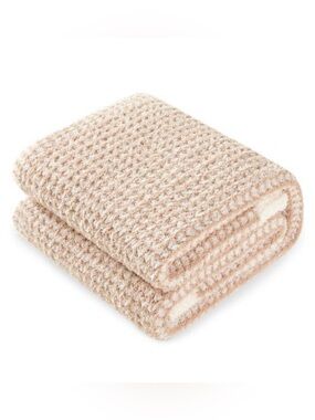 Snuggle Sac Waffle Throw Blanket in Beige 50X60